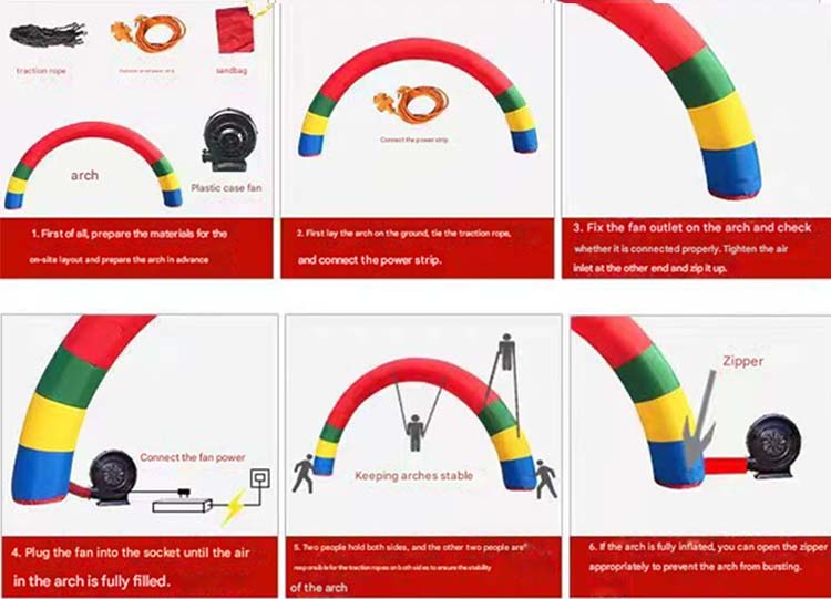 how to use inflatable arch
