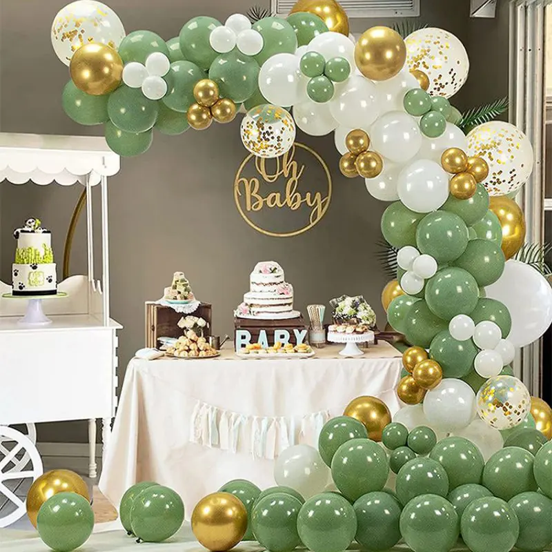 Retro Bean Green စီးရီး Balloon Arch Kit