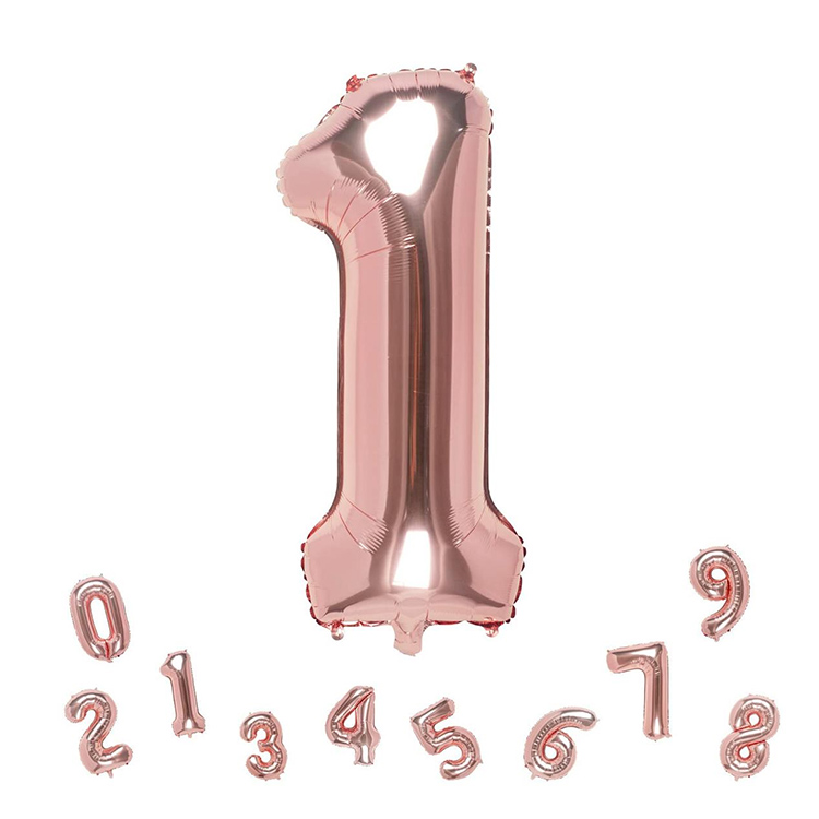 Rose Gold Number Balloons များ